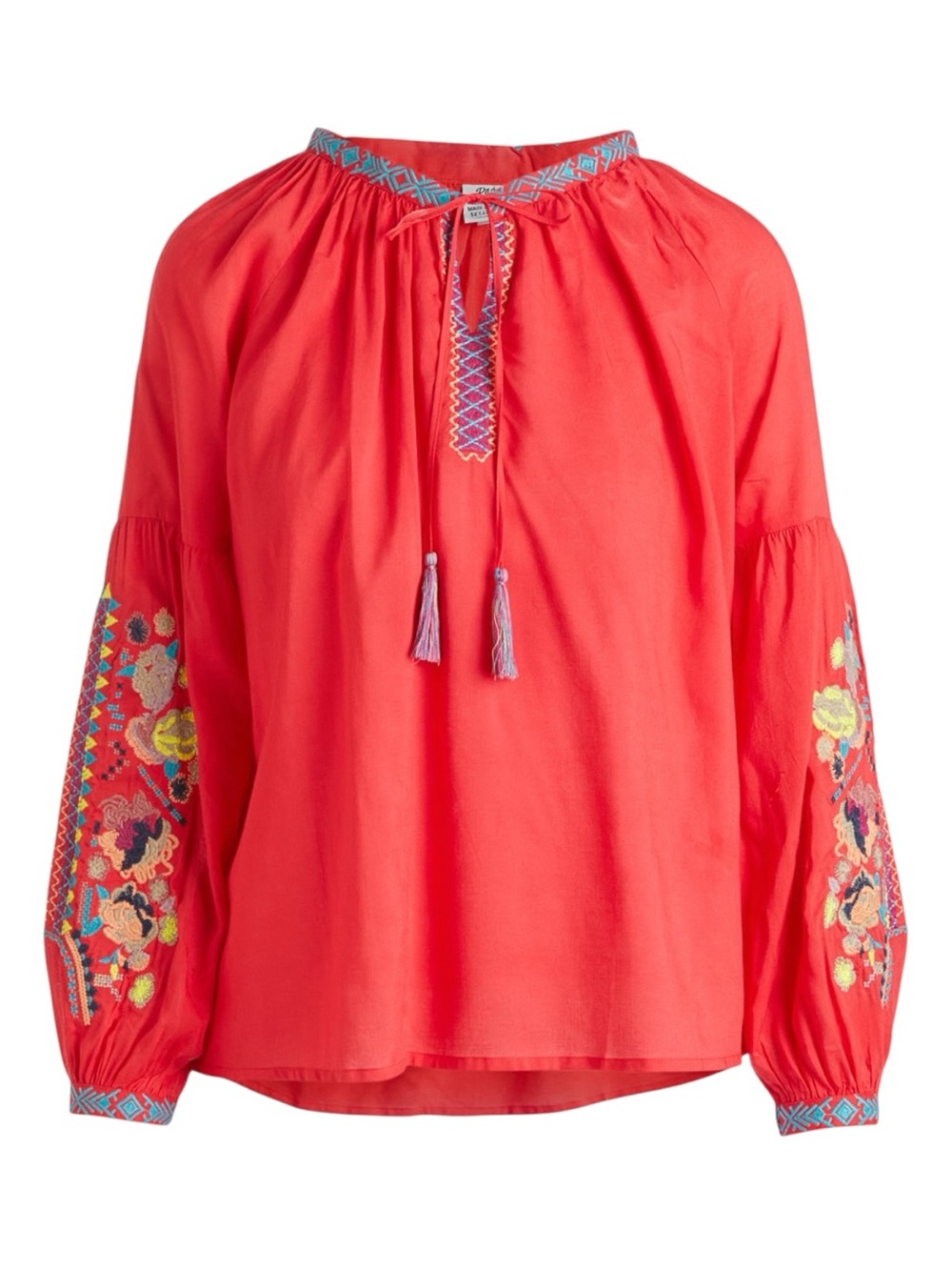 NWT Raj Embroidered Peasant Blouse - Size Large